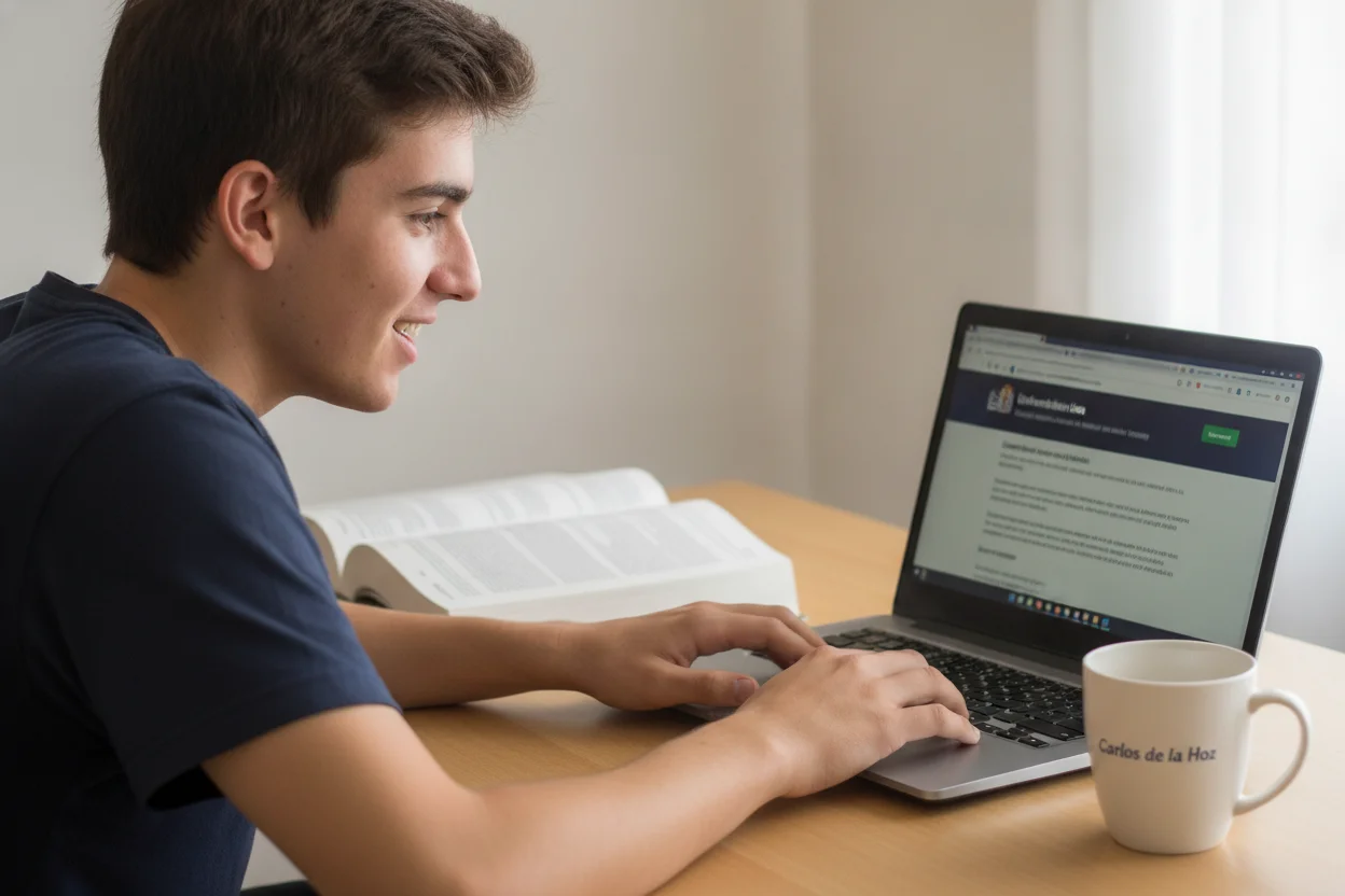 Estudante a usar a nota de Biologia para aceder a uma universidade em Espanha