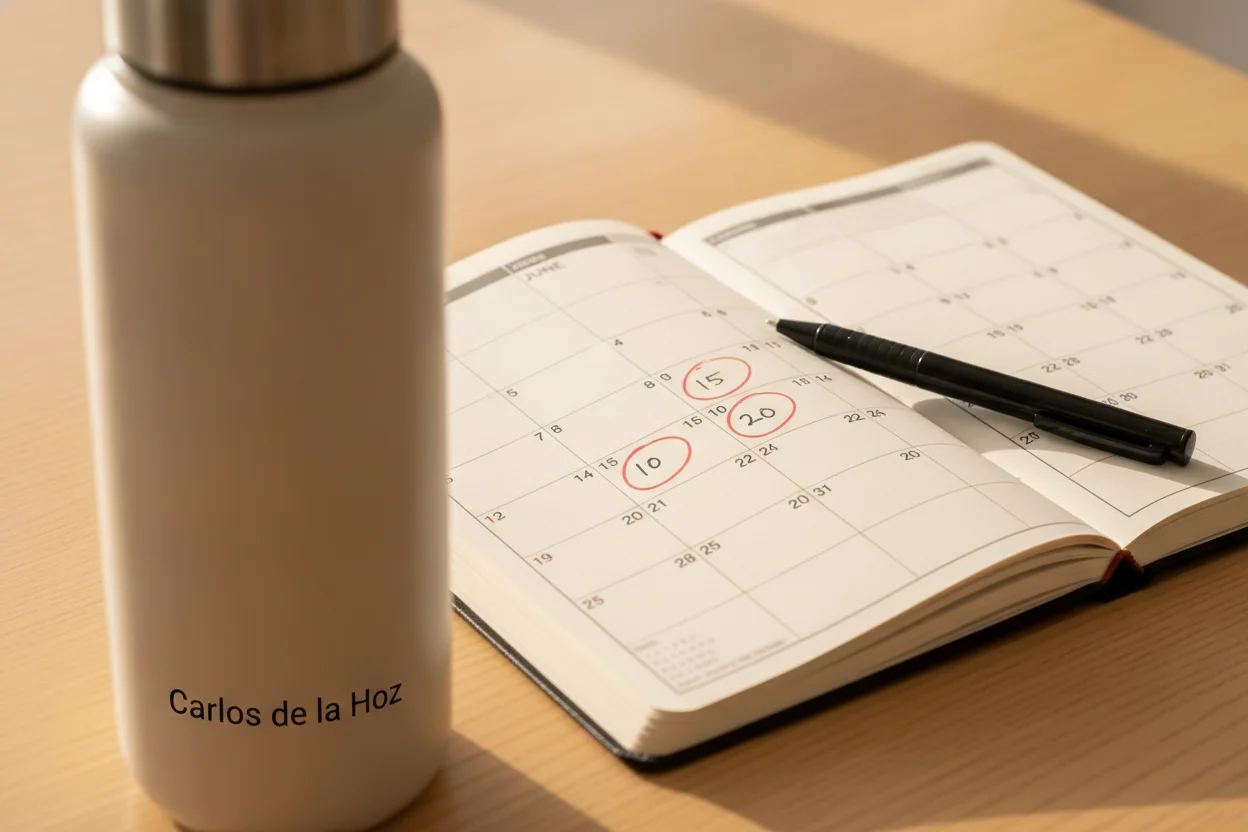 calendario con fechas de publicación de notas de selectividad marcadas en rojo
