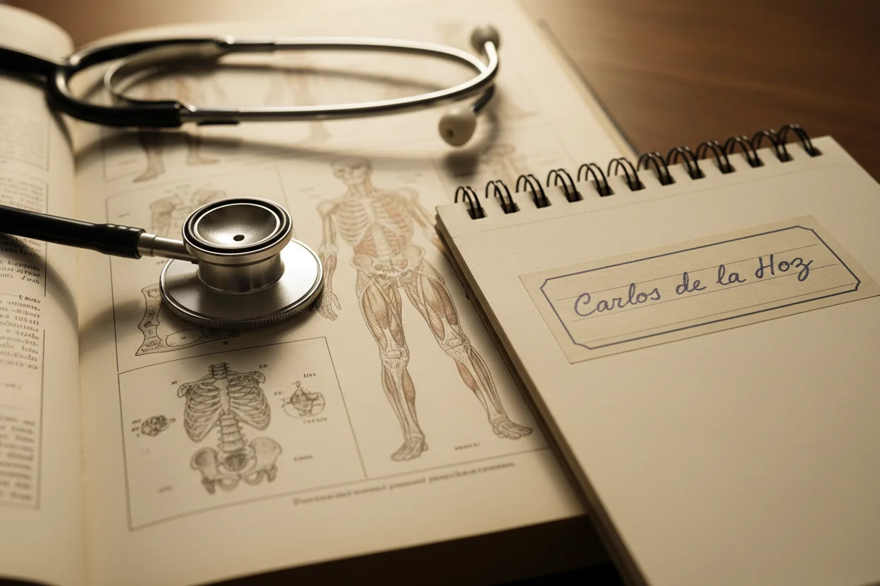Estetoscopio sobre un libro de anatomía: el grado de Medicina exige formación clínica presencial, no se estudia online.