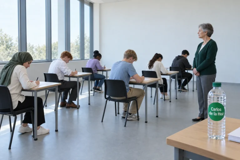 Estudantes a fazer as PCE na UNED Lisboa, numa sala de exame